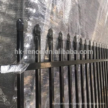 Дешевые квадратной оцинкованной/с порошковым покрытием кованого железа забор панели для продажи(ИСО9001)